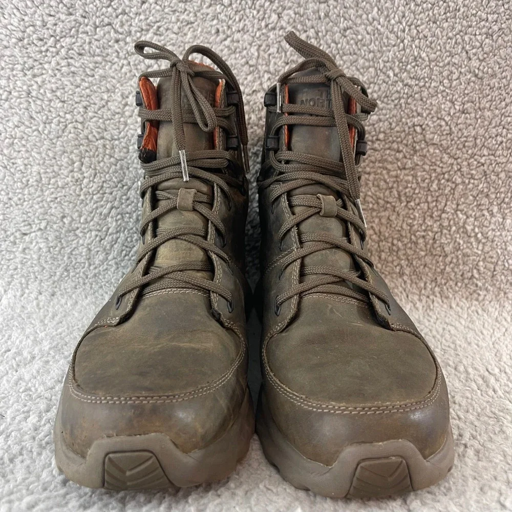 The North Face Thermoball‎ Versa Mens 11.5 Waterproof Leather Brown Hiking Boots